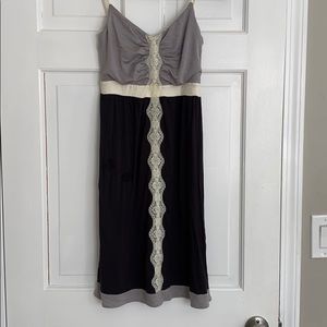 Dark and light purple cotton dress.